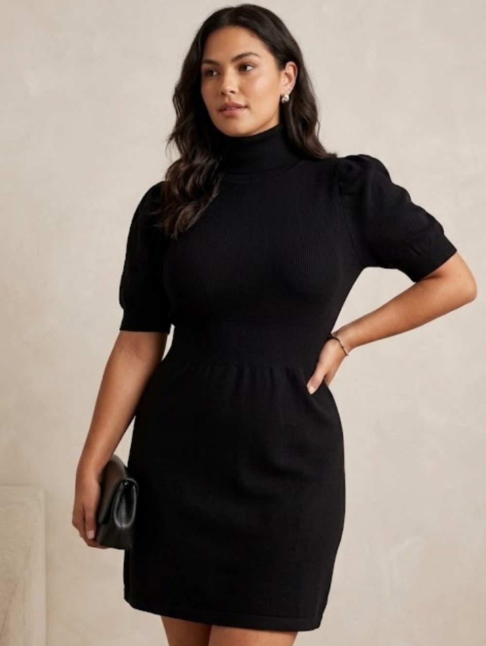 Black Knit Sweater Dress Juniors Medium